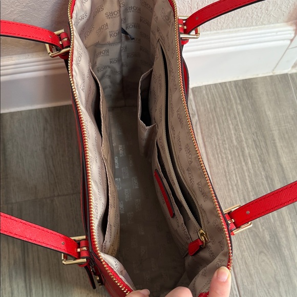 Michael Kors Scarlet Red Tote Bag - Picture 3 of 6